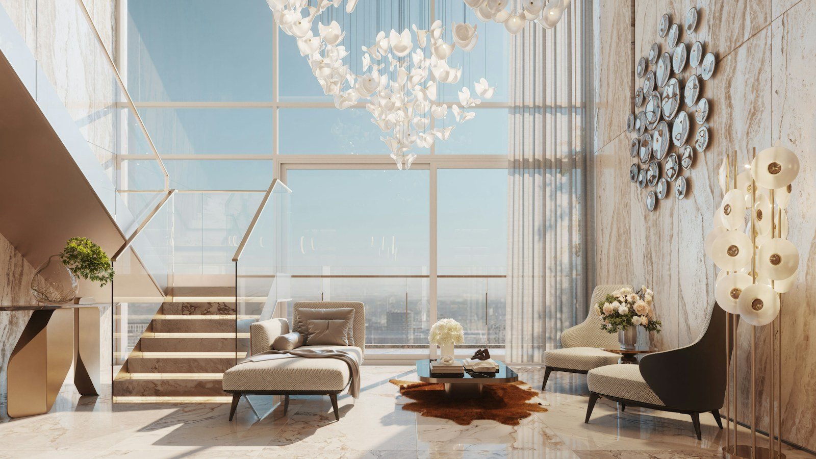 Conceptual luxury interior visualization by Aalo Lens. Lifestyle inspiration only, not an advertised property.
